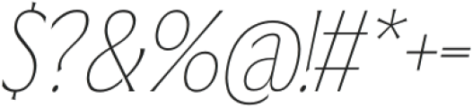 Republish Thin Slant otf (100) Font OTHER CHARS