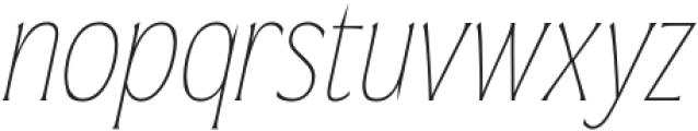 Republish Thin Slant otf (100) Font LOWERCASE