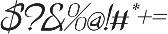 Reshana Italic otf (400) Font OTHER CHARS