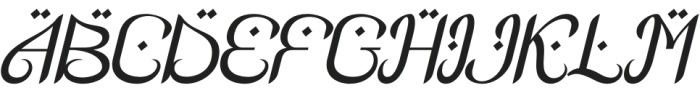 Reshana Italic otf (400) Font UPPERCASE