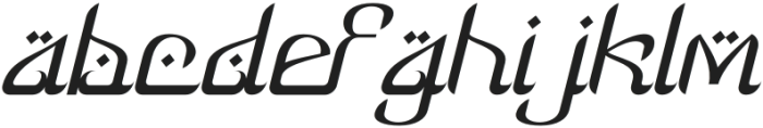 Reshana Italic otf (400) Font LOWERCASE