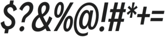 Resident Condensed Semilight Italic otf (300) Font OTHER CHARS