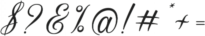 Resillia Italic otf (400) Font OTHER CHARS
