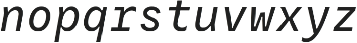 Resist Mono Italic Variable ttf (400) Font LOWERCASE