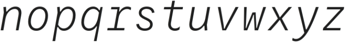 Resist Mono Light Italic otf (300) Font LOWERCASE