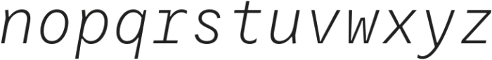 Resist Mono Thin Italic otf (100) Font LOWERCASE