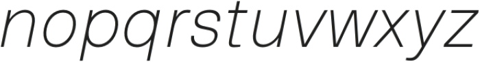 Resonate Thin Italic otf (100) Font LOWERCASE