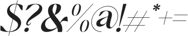 Restilla Italic otf (400) Font OTHER CHARS