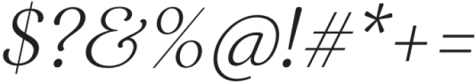 Restora Neue Light Italic otf (300) Font OTHER CHARS
