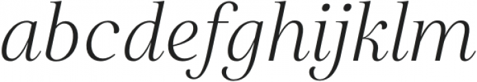 Restora Neue Light Italic otf (300) Font LOWERCASE