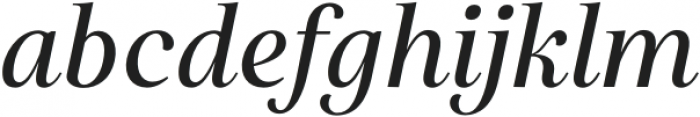 Restora Neue Medium Italic otf (500) Font LOWERCASE