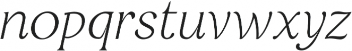 Restora Thin Italic otf (100) Font LOWERCASE