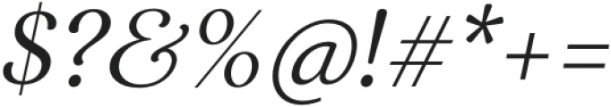 RestoraNeue-Italic otf (400) Font OTHER CHARS