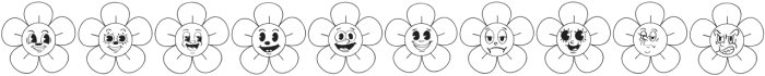 Retro Flower Regular ttf (400) Font OTHER CHARS