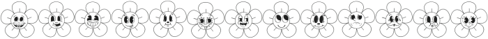 Retro Flower Regular ttf (400) Font UPPERCASE