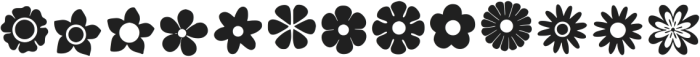 Retro Flowers Regular otf (400) Font LOWERCASE