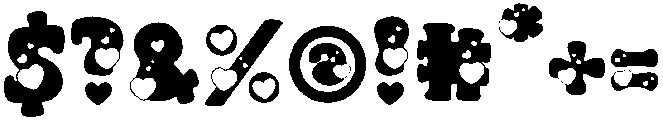 Retro Heart Regular otf (400) Font OTHER CHARS