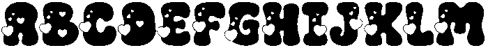 Retro Heart Regular otf (400) Font UPPERCASE