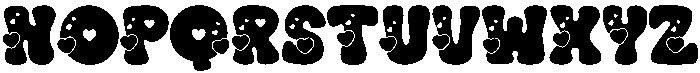 Retro Heart Regular otf (400) Font LOWERCASE