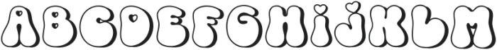 Retro Heart Regular otf (400) Font LOWERCASE