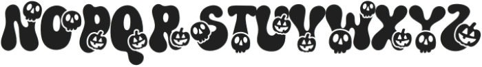 Retro Spooky Style1 Regular otf (400) Font UPPERCASE