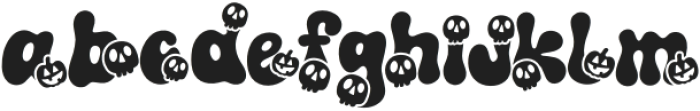 Retro Spooky Style1 Regular otf (400) Font LOWERCASE