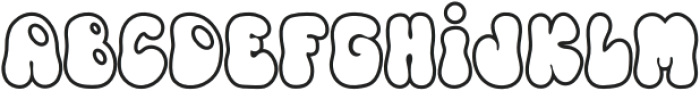 Retro Summer Outline otf (400) Font LOWERCASE