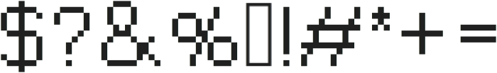 RetroRaster ttf (400) Font OTHER CHARS
