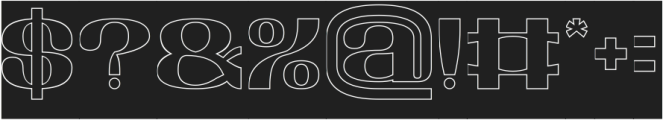Retrospective-Hollow-Inverse otf (400) Font OTHER CHARS
