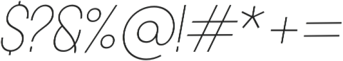 Retroyal Thin Italic otf (100) Font OTHER CHARS