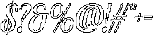 Revalyn Pixel Outline otf (400) Font OTHER CHARS