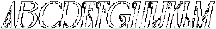 Revalyn Pixel Outline otf (400) Font UPPERCASE