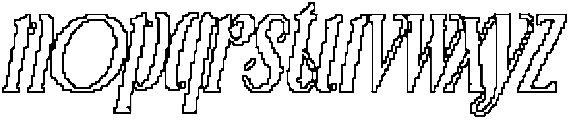 Revalyn Pixel Outline otf (400) Font LOWERCASE