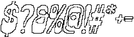 Revanzo Pixel Outline otf (400) Font OTHER CHARS