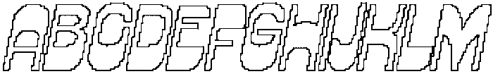 Revanzo Pixel Outline otf (400) Font UPPERCASE