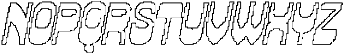 Revanzo Pixel Outline otf (400) Font UPPERCASE