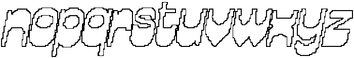 Revanzo Pixel Outline otf (400) Font LOWERCASE