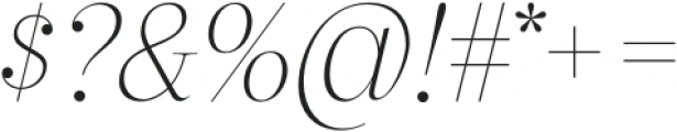 Revaux Extralight Italic otf (200) Font OTHER CHARS