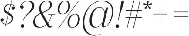 Revaux Light Italic otf (300) Font OTHER CHARS