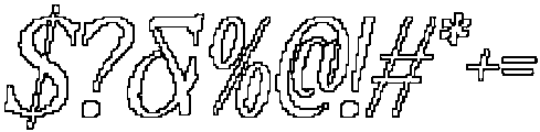 Revenika Pixel Outline otf (400) Font OTHER CHARS