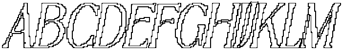 Revenika Pixel Outline otf (400) Font UPPERCASE