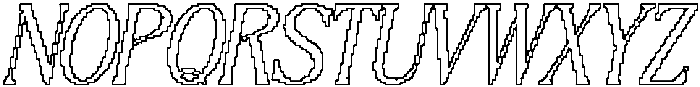Revenika Pixel Outline otf (400) Font UPPERCASE