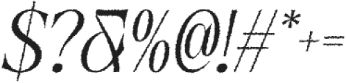 RevenikaRough-Italic otf (400) Font OTHER CHARS