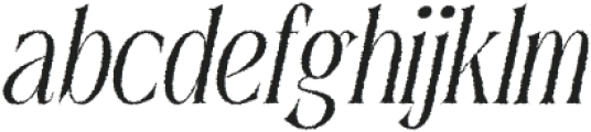 RevenikaRough-Italic otf (400) Font LOWERCASE