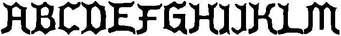 Reverse Fraktur Regular otf (400) Font UPPERCASE