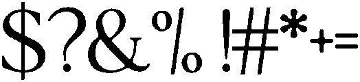 reverse otf (400) Font OTHER CHARS