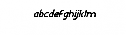 Recho Italic.otf Font LOWERCASE