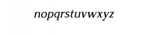 Revans-Italic.otf Font LOWERCASE