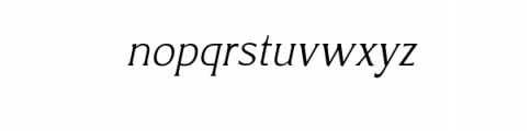 Revans-Light Italic.ttf Font LOWERCASE