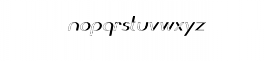 Revolution Rebbon Italic.ttf Font LOWERCASE